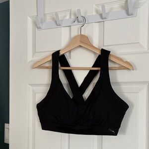 Puma Black Crisscross Back Medium-Support Sports Bra